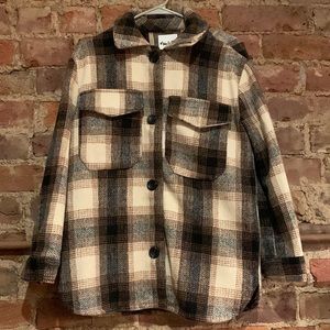 Thick flannel shacket
